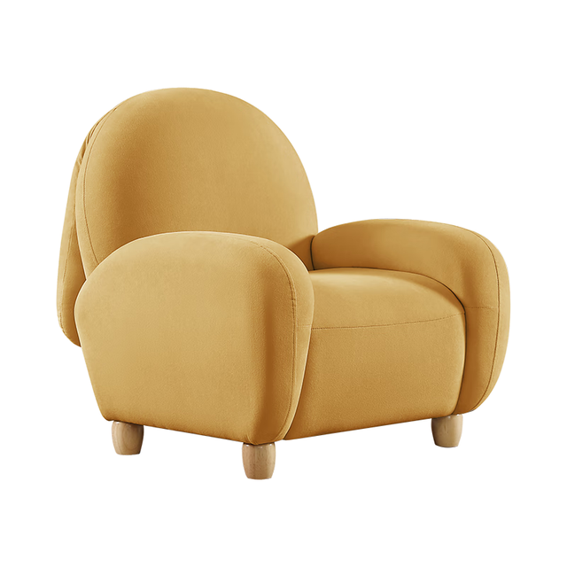 芝华仕 卡通小沙发客厅家用小户型奶油风单人椅子 XJ024 奶沙黄