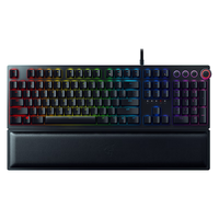 RAZER 雷蛇 猎魂光蛛 精英版 104键 有线机械键盘 黑色 雷蛇紫轴（段落光轴） RGB