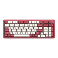 REDRAGON 红龙 KS99 98键 2.4G蓝牙 多模无线机械键盘 白红 龙吟轴 RGB