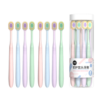 茶花说 TEAHORSAY）宽头高密软毛牙刷成人家庭装 多方位无死角清洁护龈抗敏8支装