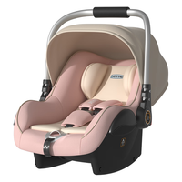 DERIVE 婴儿提篮式车载儿童座椅汽车用新生儿宝宝提篮便携摇睡篮 洛可可粉