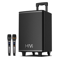 惠威（HiVi）8英寸专业广场舞音响会议ktv音响蓝牙拉杆音箱户外标配双无线麦克风电木吉他民谣乐器音箱MA08 【MA08】8吋重低音+木箱+双话筒
