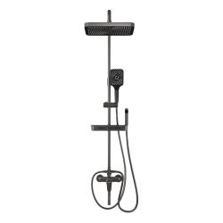 四季沐歌 卫浴淋浴花洒套装家用增压淋雨喷头卫生间浴室沐浴器花洒 三出水方款