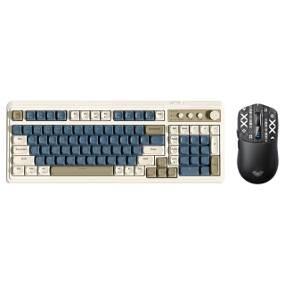 狼蛛 RGB背光 无线键盘鼠标耳机套装  复古灰 RGB