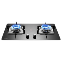 迅达（XUNDA）燃气灶液化气灶家用 煤气灶双灶具 嵌入式台式两用 4.5KW旋流猛火灶 钢化玻璃面板 Q2HA-液化气 【罐装液化气】