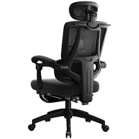 南皇人体工学椅护腰电脑椅久坐不累办公椅电竞椅男可调节腰靠学习后躺 耀黑-双背腰靠-6D头枕-尼龙脚 120-155度(含) 联动扶手