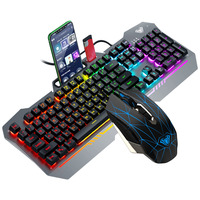 AULA 狼蛛 T101 有线键鼠套装 黑