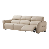 林氏家居简约电动功能沙发客厅小户型G097【浅羽白| 左电动】左单+右三