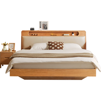 LINSY/林氏家居 床头储物 实木床 皮感科技布|实木床 1.5*2.0m