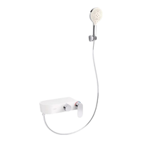 科勒（KOHLER）白月光斐然淋浴柱卫生间花洒双出水套装仿生驭水技术花洒 月光白丨配移动滑杆 手持+龙头双出水款【36522T】