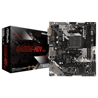 ASRock 华擎 B450M-HDV R4.0 M-ATX主板（AMD AM4、B450）
