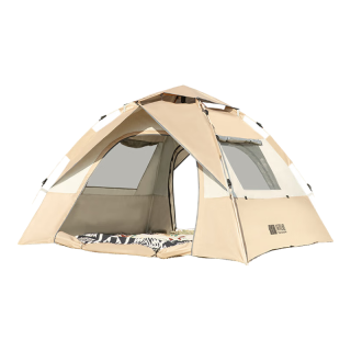 移动端、京东百亿补贴：探险者 帐篷户外全自动双人帐篷野外露营防雨3-4人休闲帐 卡其
