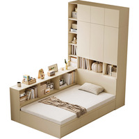 林氏家居双人床1.5x2米榻榻米储物箱体床收纳床主卧衣柜床柜一体组合套装 【高床头款】高头床+床垫 1200mm*2000mm