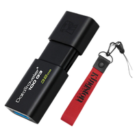 金士顿 DataTraveler系列 DT100G3 USB 3.0 U盘 黑色 32GB USB+挂绳