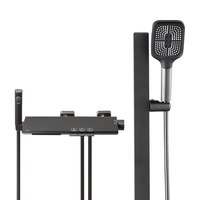 HUIDA 惠达 淋浴花洒套装增压卫生间浴室手持淋头精铜龙头枪灰色G15