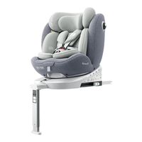 小小7家BYKIOS儿童座椅汽车用0-12岁婴儿宝宝通用车载座椅360度旋转可躺睡 经典灰(360°旋转+接口+侧保护)