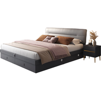 QuanU 全友 126805C 轻奢布艺床 时尚灰 180*200cm 高箱款