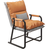 cxuez 初学者 电脑椅懒人沙发椅家用办公椅子橘色双层加厚+扶手带+抱枕