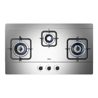 ROBAM 老板 燃气灶三眼灶嵌入式燃气灶煤气炉灶具炉具灶台4.5kW大火力不锈钢天然气灶具JZT-9G23