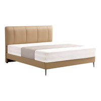 排骨架软包双人床C603卡其1.8mA 高脚款1.8米（不含床垫）-卡其色