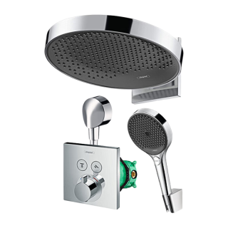 hansgrohe 汉斯格雅 境雨系列 26230007+26851007+27454007+01800187+15763007 入墙式花洒套装 银色