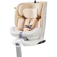 bebelock儿童座椅汽车用0-4-12岁婴儿宝宝360旋转车载可坐可躺i-Size 香槟金-抗翻转板+支撑腿+i-Size