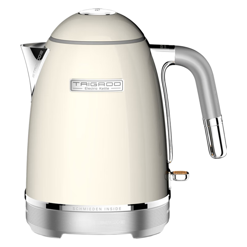 Taigroo 钛古电器 钛古（Taigroo） 复古电热水壶304不锈钢烧水壶 1.5L电水壶TG-KA18M01 皓月白