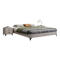 浪歌 床 无床头床双人床排骨架床无靠背床实木床酒店床现代简约家具 纳米科技布床 1500*2000