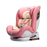 innokids儿童座椅汽车载用0-4-12岁i-Size认证360旋转可坐躺IK12粉 【i-size认证】落英粉
