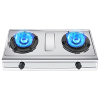 INSE 樱雪 燃气灶具 煤气灶家用 台式双灶 不锈钢猛火 JZY-T1502(G)W 液化气