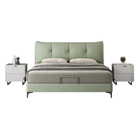 Sleemon/喜临门 简约法式奶油风 双人床+床垫 奶白+飞跃经典3.0床垫 1.8*2.0m