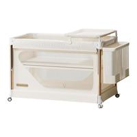 卡曼婴儿床可移动折叠无缝拼接大床多功能摇篮床便携新生bb宝宝床