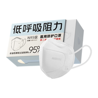 超亚医药 超亚 低呼吸阻力医用一次性防护口罩n95级防细菌飞沫雾霾防沙尘暴秋冬季保暖成人独立包装口罩 20只/盒