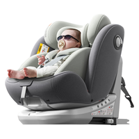 Heekin途悦-德国儿童座椅0-12岁汽车用婴儿宝宝360度旋转i-Size认证 风铃灰(抗翻+防抬起+无阻上拉带)