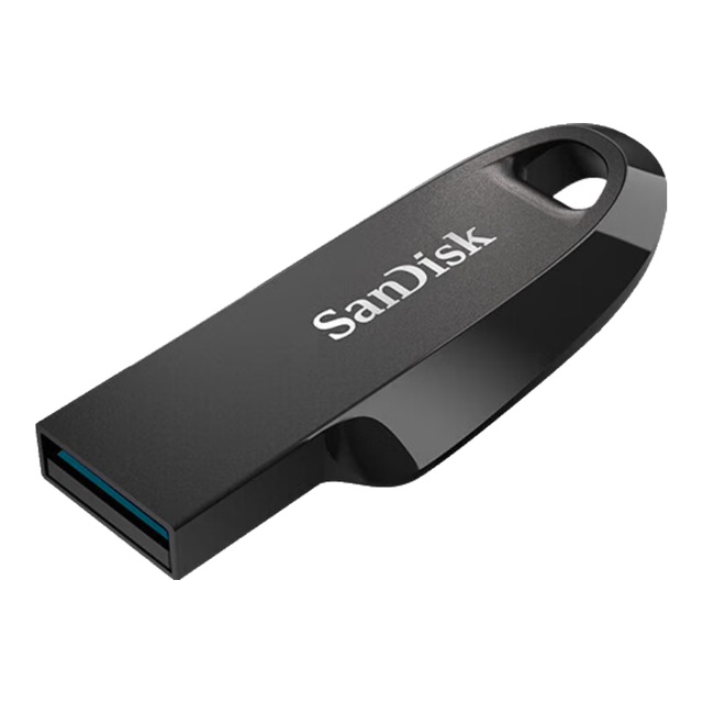 闪迪 64GB USB3.2 U盘 CZ550黑色 读速 &100MB/s 安全加密 & 数据恢复 学习办公电脑车载 高速大容量