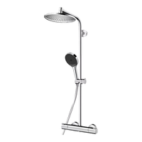 hansgrohe/汉斯格雅 恒温 淋浴花洒套装+淋浴管+恒温大顶喷+圆形顶喷+手持 圆形顶喷不带下出水手持升级境雨