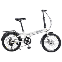 Jeep 吉普(JEEP)折叠自行车碟刹山地车男女士休闲车变速单车-赛利 皎月白-辐条轮-碟刹 7速