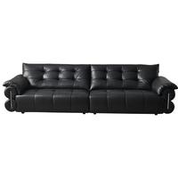 QuanU 全友 112061-1 钢琴键直排真皮沙发 小左2+小右2 黑色