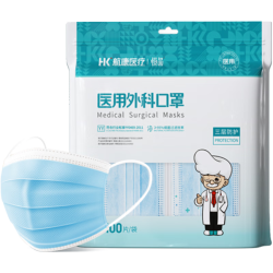 航康医疗 一次性医用外科口罩 100只
