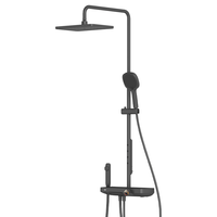 瑞尔特（R&T）淋浴花洒套装全套背喷全铜自清洁增压钢琴按键大置物台K25P