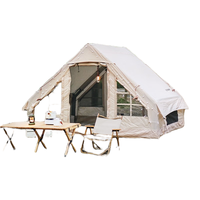 TAWA充气帐篷户外野营露营加厚3-4人防雨防晒野外精致装备野营 米白