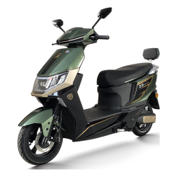 立马电动车 立马电动摩托车极昂100公里长续航电动车1500W电机 96V20Ah铅酸电池前后碟刹 钛金绿