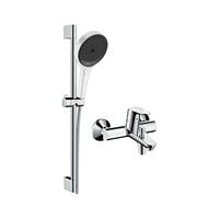 汉斯格雅 飞雨花洒3速select手持节水型淋浴花洒莲蓬头下出水龙头套装 120三速飞雨方+非恒温龙头31940