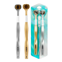 牙博士三面立体牙刷成人细密软毛包裹式清洁力强舌苔刷高品质家庭装 软毛 4支 【高端】重磅