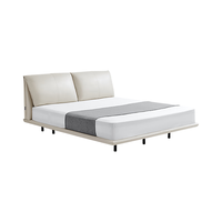 CHEERS 芝华仕 意式简约真皮双人主次卧家具软包床C115银箔灰1.2米高脚款