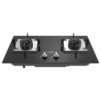 统帅（Leader）燃气灶天然气灶家用双灶台嵌两用5.2KW 瞬燃点火 一级能效 多重保护 猛火灶JZT-LQ2GD