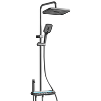 HUIDA 惠达 卫浴淋浴花洒套装精铜主体增压花洒家用卫生间沐浴洗澡花洒