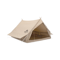 Naturehike 挪客户外(NatureHike)棉布屋檐A塔帐篷 亘4.8露营野营双人加厚棉布帐篷 流沙金