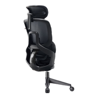 永艺Flow360人体工学椅电脑椅久坐舒适办公椅学习椅整椅 升级款-尼龙脚-黑色-带搁脚