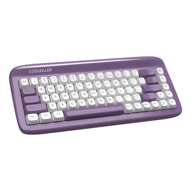 CoolKillerVIVID67客制化机械键盘铝坨坨无线蓝牙三模游戏紫霞紫